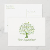 Carte Postale Arbre de vie, Merci de mariage élégant (Devant / Derrière)
