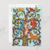 Carte Postale Arbre de vie printanière (Devant / Derrière)