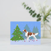 Carte Postale Arbre décoratif irlandais rouge et blanc (Debout devant)