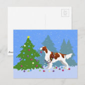 Carte Postale Arbre décoratif irlandais rouge et blanc (Devant / Derrière)