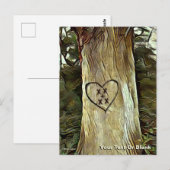 Carte Postale Arbre des amoureux (Devant / Derrière)