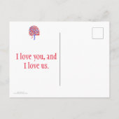 Carte Postale Arbre des Coeurs rouges Valentine (Dos)