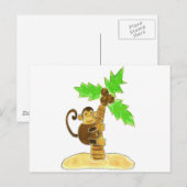 Carte Postale arbre d'escalade singe (Devant / Derrière)