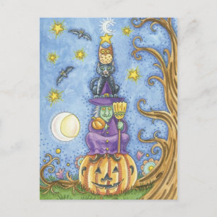Carte Postale Arbre d'Halloween