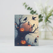 Carte Postale Arbre d'Halloween sinistre (Debout devant)