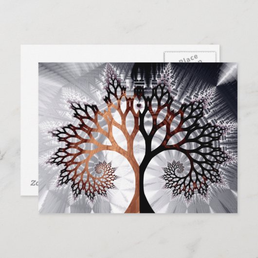 Carte Postale Arbre d'hiver (Devant / Derrière)