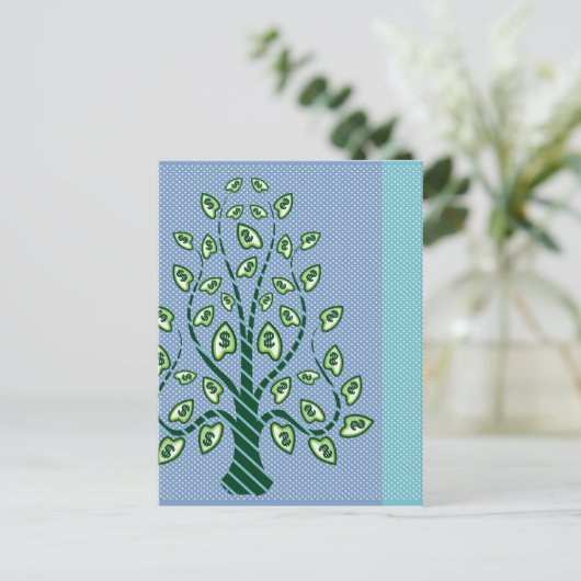 Carte Postale Arbre Dollar Pop Art (Debout devant)