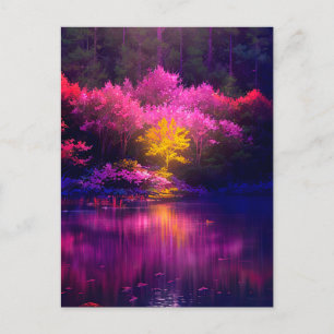 Carte Postale Arbre d'or captivant le soir