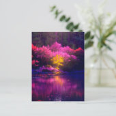 Carte Postale Arbre d'or captivant le soir (Debout devant)