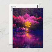 Carte Postale Arbre d'or captivant le soir (Devant / Derrière)