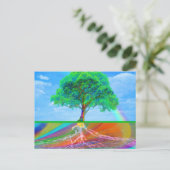 Carte Postale Arbre du bonheur de vie (Debout devant)