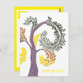 Carte Postale arbre du jour de l'arbour par abbaye adoptive (Devant / Derrière)