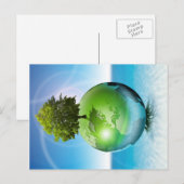 Carte Postale Arbre du monde - concept d'écologie (Devant / Derrière)