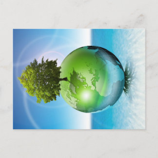 Carte Postale Arbre du monde - concept d'écologie