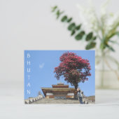 Carte Postale arbre du temple bhoutan (Debout devant)