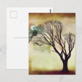 Carte Postale Arbre en techniques mixtes (Devant / Derrière)