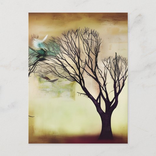 Carte Postale Arbre en techniques mixtes (Devant)