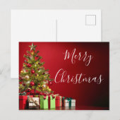 Carte Postale Arbre et Cadeaux Noël (Devant / Derrière)