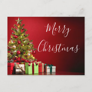 Carte Postale Arbre et Cadeaux Noël