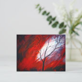 Carte postale Arbre et Ciel rouge (Debout devant)