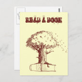 Carte Postale Arbre et livre (Devant / Derrière)