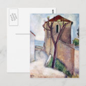 Carte Postale Arbre et maison par Amedeo Modigliani (Devant / Derrière)