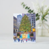 Carte Postale Arbre Et Patins 2015 (Debout devant)