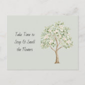 Carte Postale Arbre Fleurissant Vert Clair (Devant)