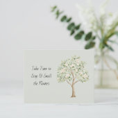 Carte Postale Arbre Fleurissant Vert Clair (Debout devant)