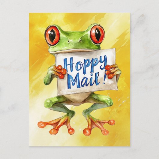 Carte Postale Arbre Frog Hoppy Mail ! -Carte postale (Devant)