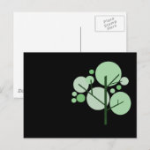Carte Postale arbre funky avec dossier noir (Devant / Derrière)