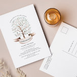 Carte Postale Arbre généalogique annuel de la Réunion familiale<br><div class="desc">Doté d'un arbre de famille d'aquarelle,  ce modèle d'invitation à la réunion familiale minimaliste est facile à customiser et prêt à ajouter vos détails annuels de rassemblement de famille cette année. Vous pouvez cliquer sur le bouton "Personnaliser" pour ajouter votre événement de réunion.</div>