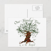 Carte Postale Arbre généalogique un peu tordu (Devant / Derrière)