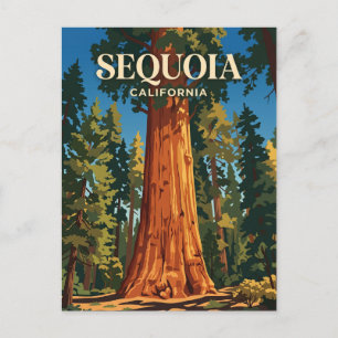 Carte Postale Arbre General Sherman, Parc national de Sequoia US