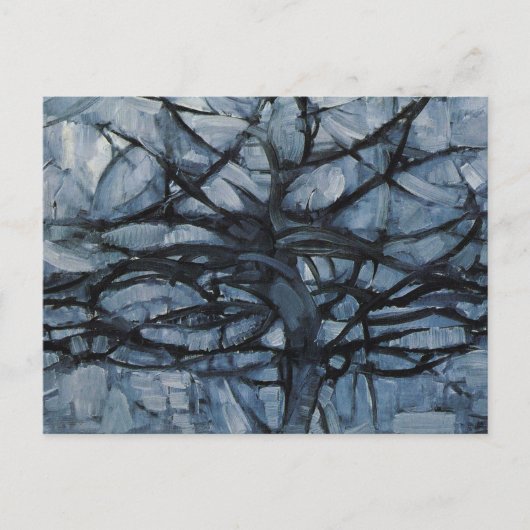 Carte Postale Arbre Gris Par Piet Mondrian (Devant)