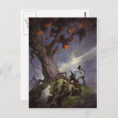 Carte Postale Arbre Halloween (Devant / Derrière)