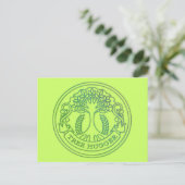 Carte Postale Arbre hugger, hippy badge (Debout devant)