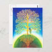 CARTE POSTALE ARBRE INCROYABLE DE LA VIE (Devant / Derrière)