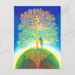 CARTE POSTALE ARBRE INCROYABLE DE LA VIE
