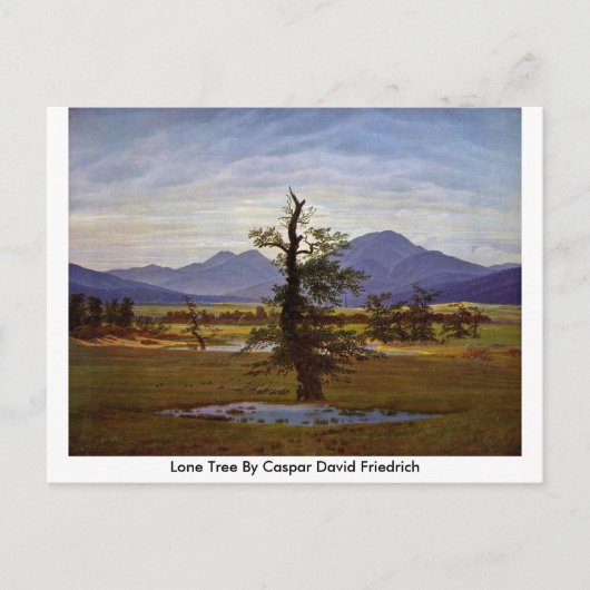 Carte Postale Arbre Lone Par Caspar David Friedrich (Devant)