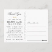 Carte Postale Arbre Lumière Dorée En Mémoire Sympathie Merci (Dos)