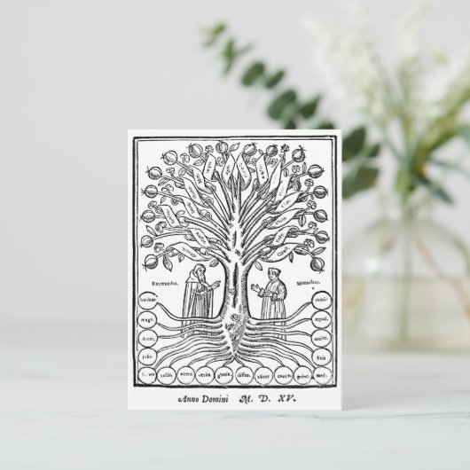 Carte Postale Arbre médiéval des sciences (Debout devant)