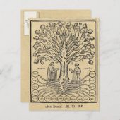 Carte Postale Arbre médiéval des Sciences Sepia (Devant / Derrière)