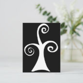 Carte Postale Arbre moderne noir et blanc (Debout devant)
