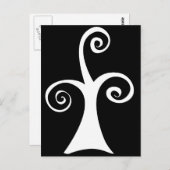 Carte Postale Arbre moderne noir et blanc (Devant / Derrière)