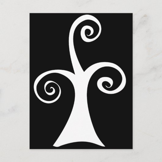 Carte Postale Arbre moderne noir et blanc (Devant)