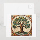 Carte Postale Arbre mosaïque (Devant / Derrière)