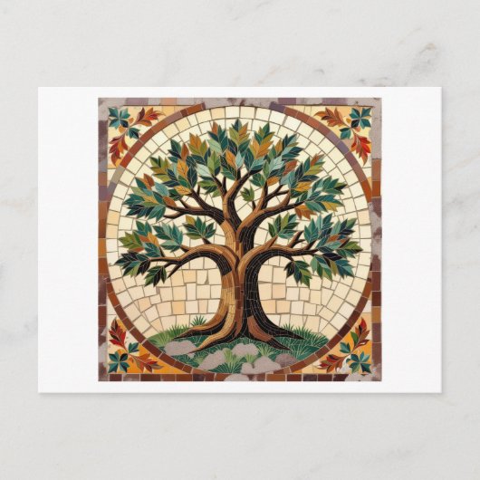 Carte Postale Arbre mosaïque (Devant)