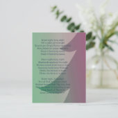 Carte Postale Arbre nocturne silencieux (Debout devant)