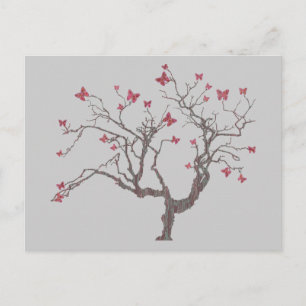Carte postale Arbre Papillon